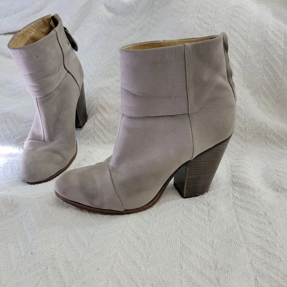 Rag & Bone Classic Newbury Granite Ankle Boot‎ Nubuck Women's Size EU 41 US 10.5